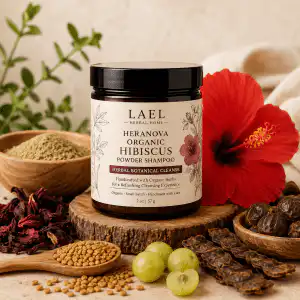 heranova organic hibiscus powder shampoo