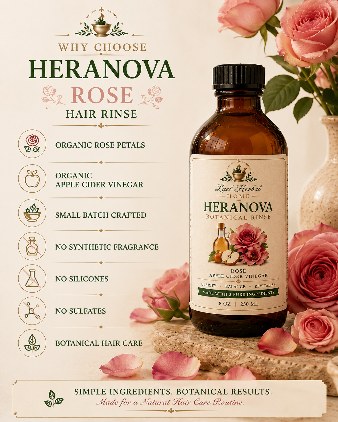 heranova botanical hair rinse – rose heranova botanical hair rinse – rose