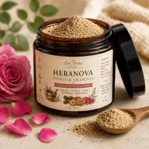 heranova organic rose powder shampoo