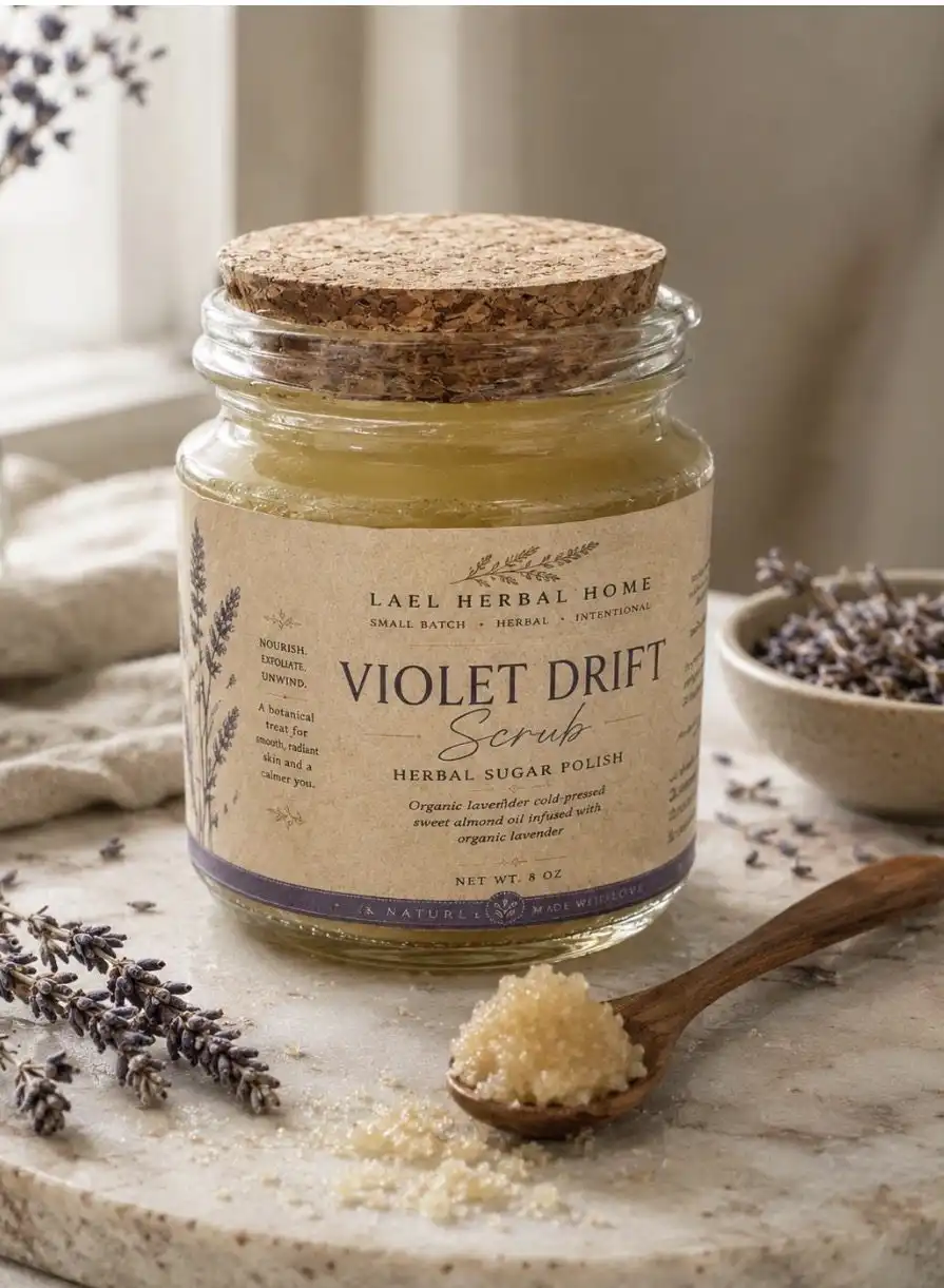 violet drift scrub โ herbal sugar polish Violet Drift Herbal Sugar Polish organic sugar scrub with lavender infused sweet almond oil
