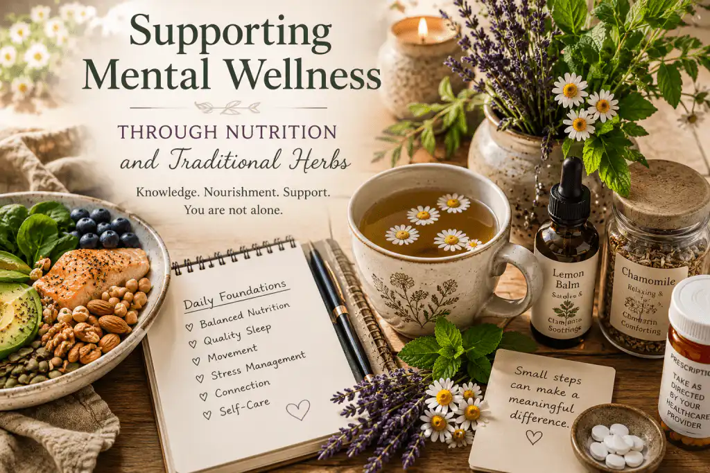 Supporting Mental Wellness Through Nutrition and Traditional Herbs mental wellness