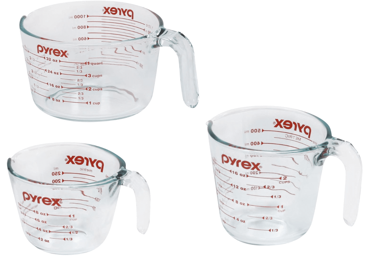 Products Pyrex Glass Measuring Cup Set (1, 2 & 4 Cup)