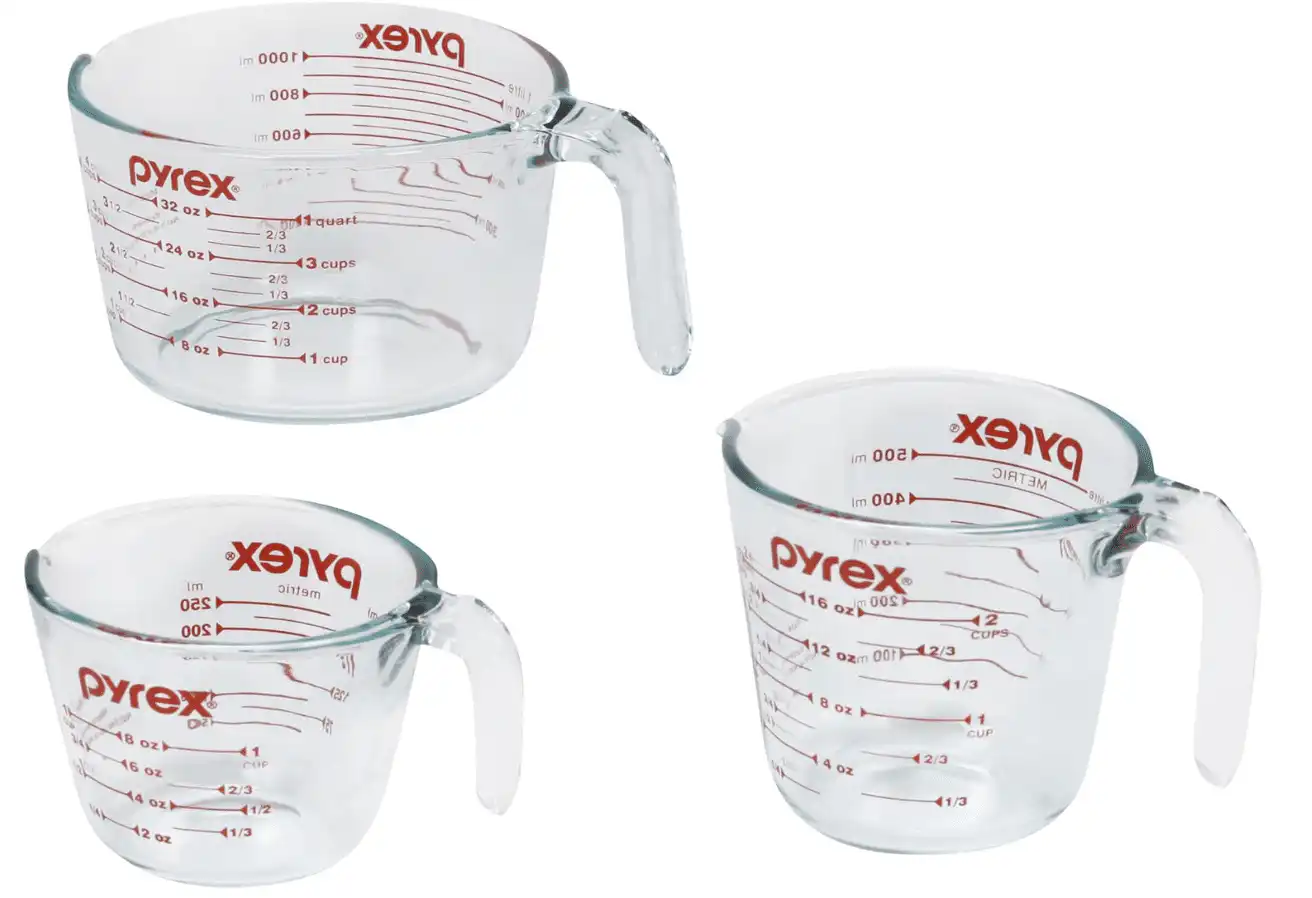 Products Pyrex Glass Measuring Cup Set (1, 2 & 4 Cup)