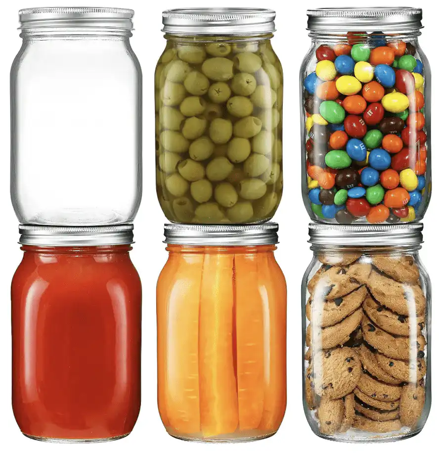Products 32 oz Wide Mouth Mason Jars (6 Pack)