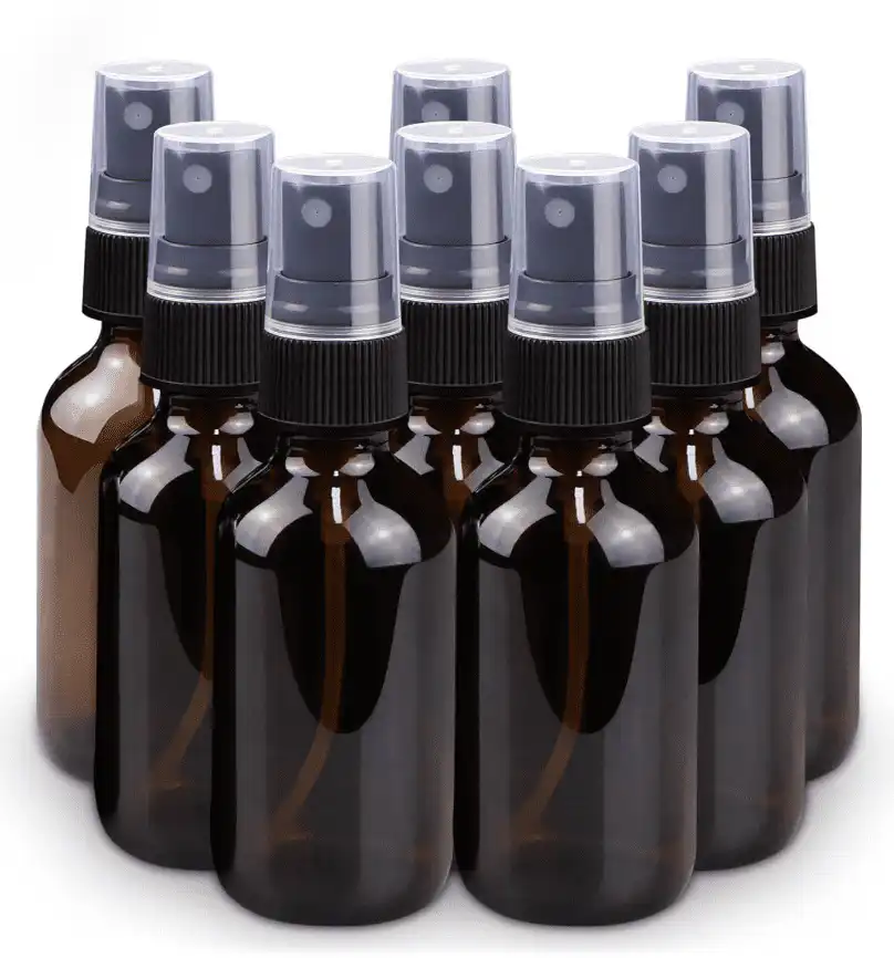 Products 2 oz Amber Glass Spray Bottles (8 Pack)