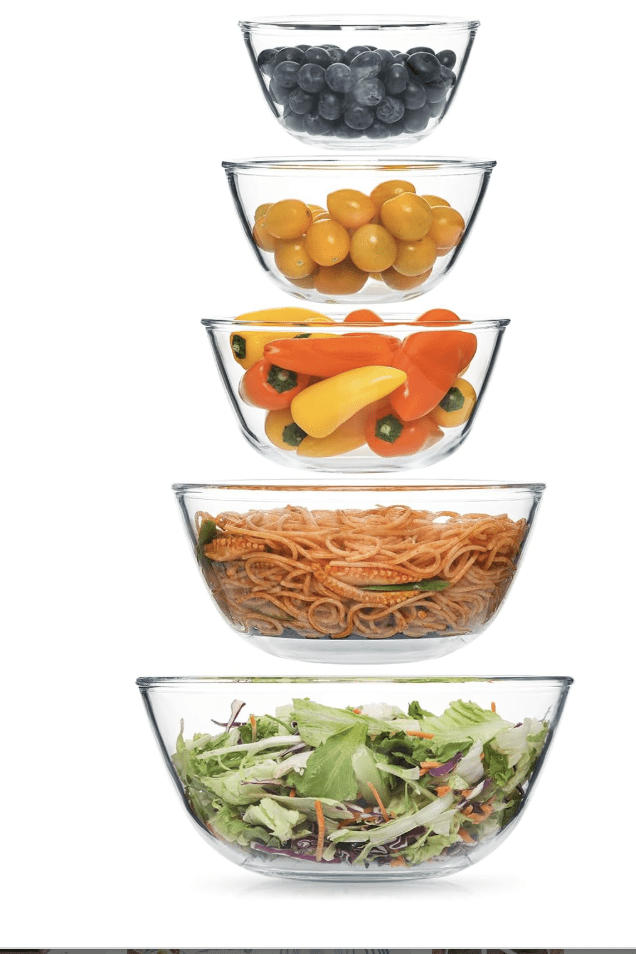 Products Glass Mixing Bowl Set (5 Piece)