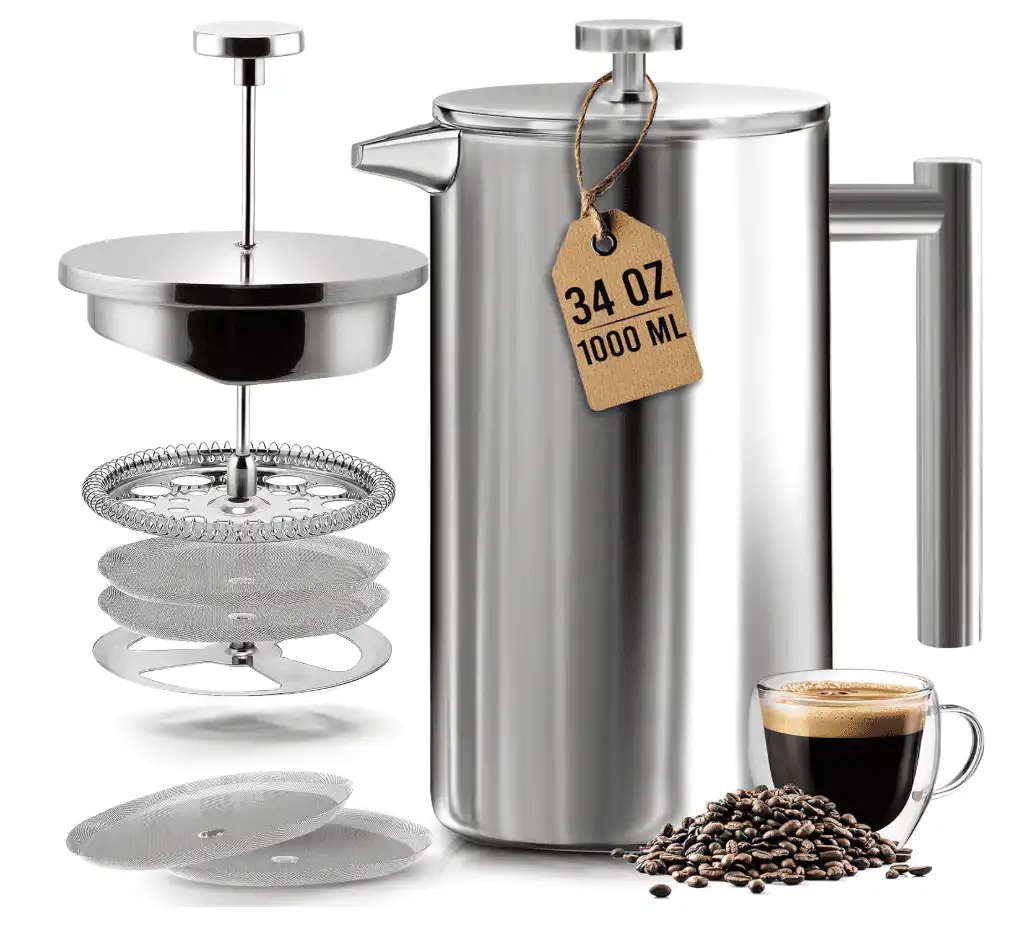 Products 34 oz Stainless Steel French Press for Herbal Infusions