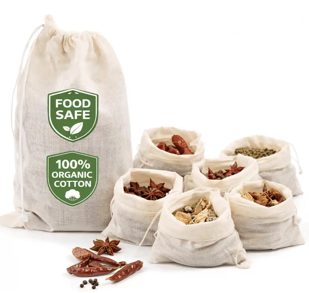 Products 30-Pack Organic Cotton Reusable Tea Bags (3” x 4”)