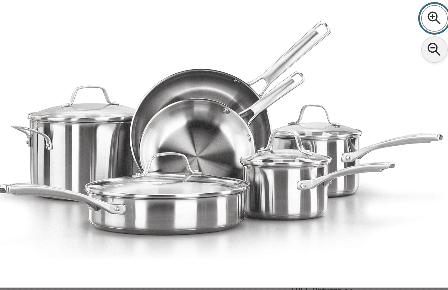 Products Calphalon Classic Stainless Steel Cookware Set (10-Piece)