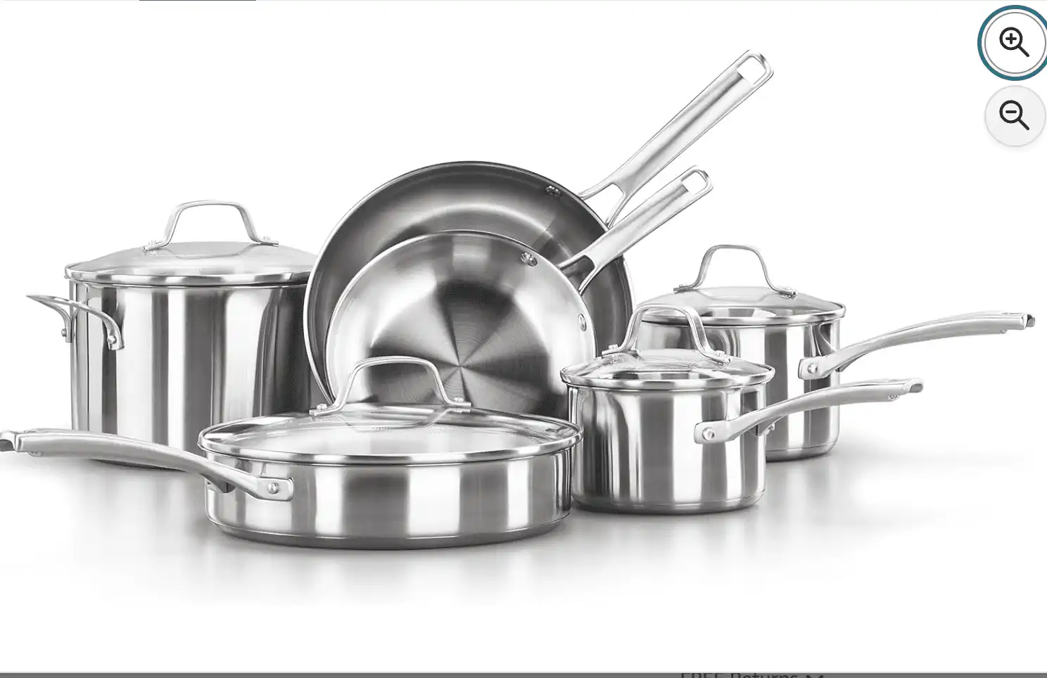 Products Calphalon Classic Stainless Steel Cookware Set (10-Piece)