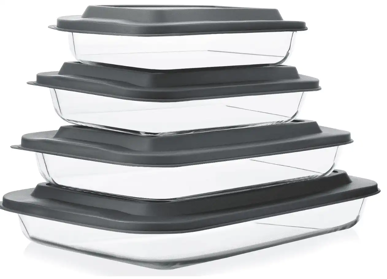 Products 8-Piece Deep Glass Baking Dish Set with Lids