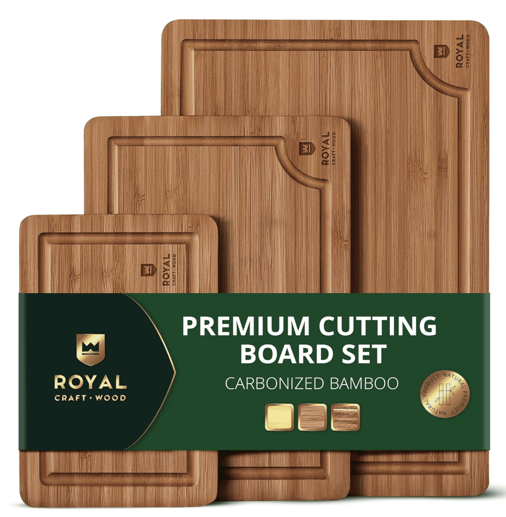Products Royal Craft Wood Bamboo Cutting Board Set (3-Piece)