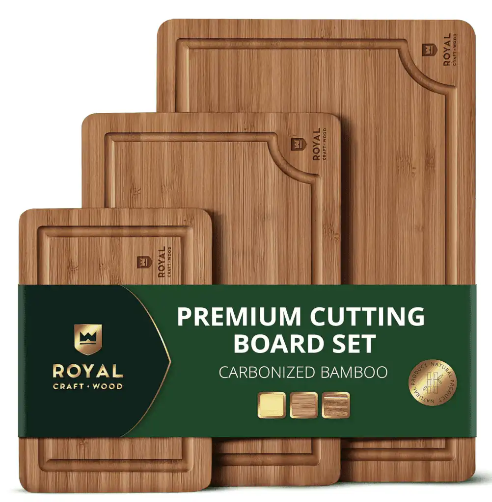 Products Royal Craft Wood Bamboo Cutting Board Set (3-Piece)