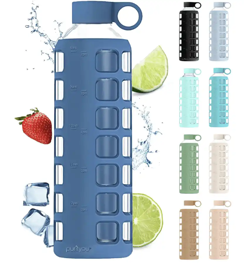 Products Purifyou Glass Water Bottle